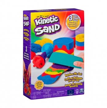 Кинетический песок Kinetic Sand набор Радужный микс 383 г 71474