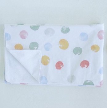 Непромокаемая пеленка для детей ELA Textile&Toys Кружочки Белый/Розовый/Синий 100х80 см WRD002D