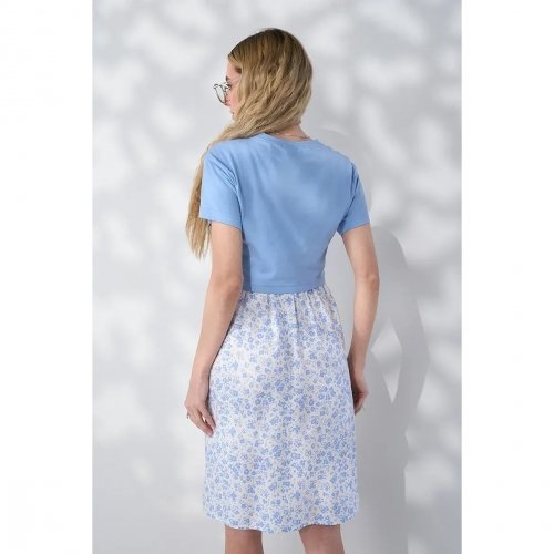 Платье для беременных и кормящих Юла Мама Marine Голубой DR-26.103