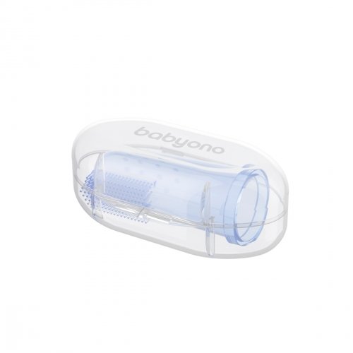 Силиконовая зубная щетка для детей BabyOno Голубой 723/02