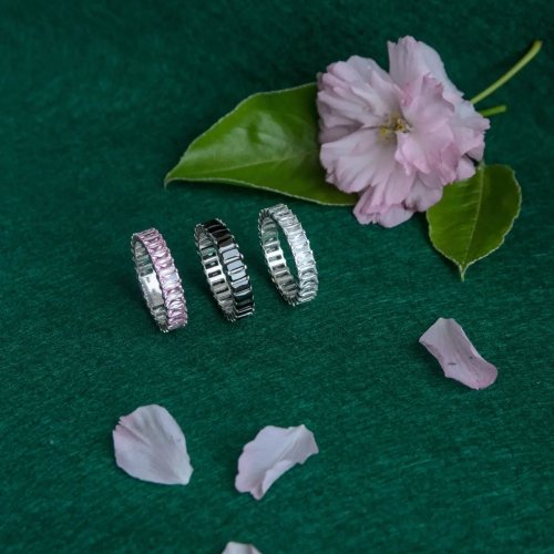 Серебряное кольцо с фианитами UD Kashtan Блеск Розовый ВС-773р(р)