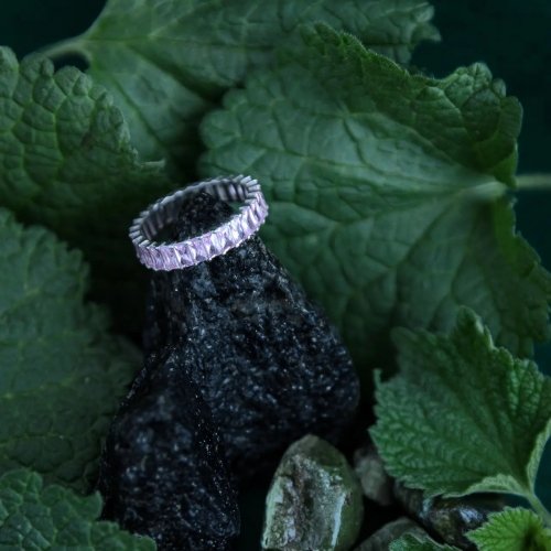 Серебряное кольцо с фианитами UD Kashtan Блеск Розовый ВС-773р(р)