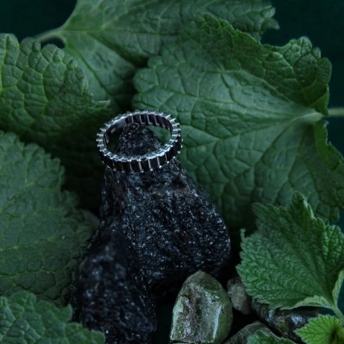 Серебряное кольцо с фианитами UD Kashtan Блеск Черный ВС-773р(т)