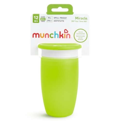Чашка непроливайка Munchkin Miracle 360 с крышкой 296 мл Салатовый 051860