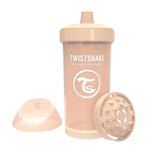 Чашка непроливайка Twistshake 12+ мес Бежевый 360 мл 78283