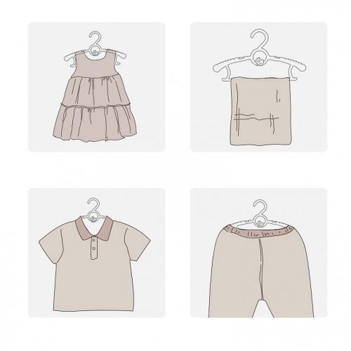 Набор детских вешалок для одежды Babyhood Кит Белый 10 шт BH-745W