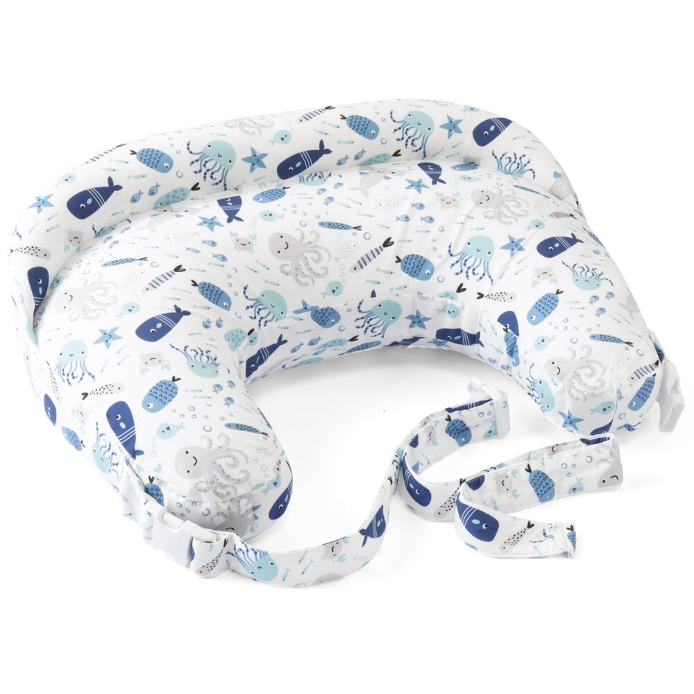 Подушка для кормления Boppy Pillow Deluxe Белый/Голубой 79912.86