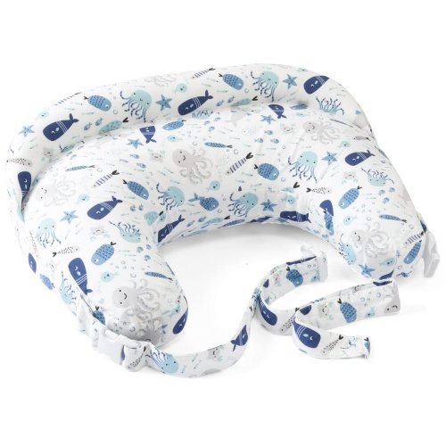 Подушка для кормления Boppy Pillow Deluxe Белый/Голубой 79912.86