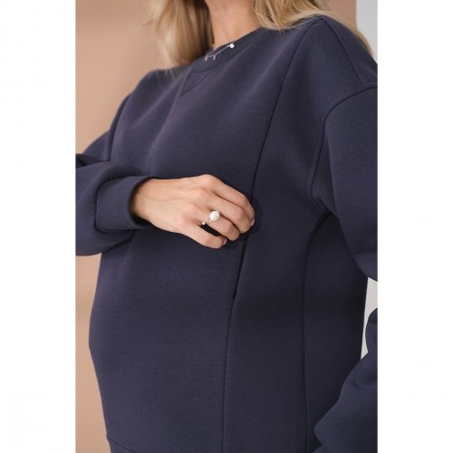 Костюм для беременных и кормящих с начесом Юла Мама Urban Графитовый ST-45.011