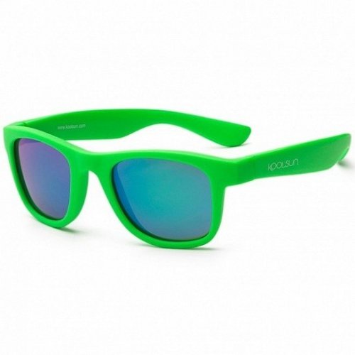Детские солнцезащитные очки Koolsun серии Wave, размер 3+, неоново-зеленый