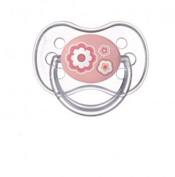 Пустышка силиконовая симметричная Canpol babies Newborn baby 6-18 мес Розовый 22/581