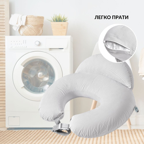 Подушка для кормления Sei Design Диванчик Полоска Светло-серый 60х70х16 см 8-35409*001