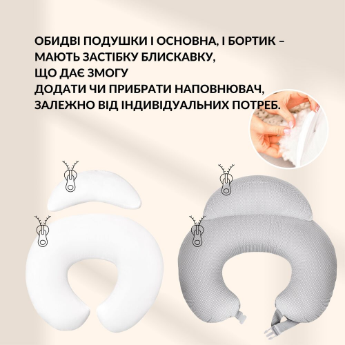 Подушка для кормления Sei Design Диванчик Горошек Серый/Белый 60х70х16 см 8-35409*002