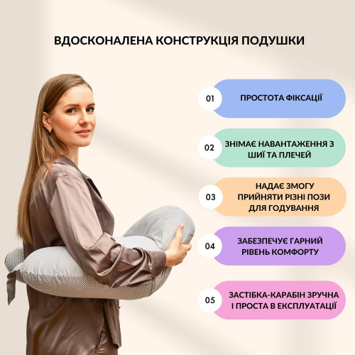 Подушка для кормления Sei Design Диванчик Горошек Серый/Белый 60х70х16 см 8-35409*002