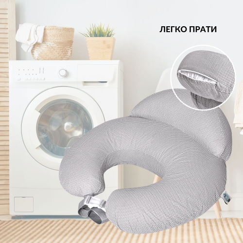 Подушка для кормления Sei Design Диванчик Горошек Серый/Белый 60х70х16 см 8-35409*002