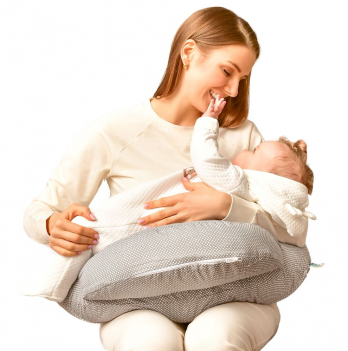 Подушка для кормления Sei Design Диванчик Горошек Серый/Белый 60х70х16 см 8-35409*002