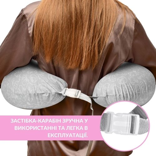 Подушка для кормления Sei Design Диванчик Котики Серый 60х70х16 см 8-35409*005