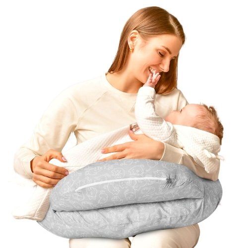 Подушка для кормления Sei Design Диванчик Котики Серый 60х70х16 см 8-35409*005