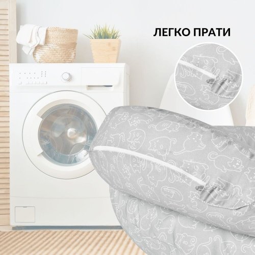 Подушка для кормления Sei Design Диванчик Котики Серый 60х70х16 см 8-35409*005
