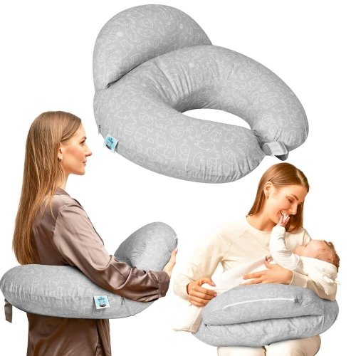 Подушка для кормления Sei Design Диванчик Котики Серый 60х70х16 см 8-35409*005