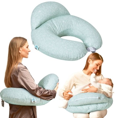 Подушка для кормления Sei Design Диванчик Котики Светло-мятный 60х70х16 см 8-35409*006