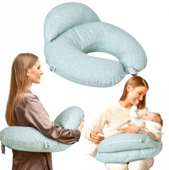 Подушка для кормления Sei Design Диванчик Котики Светло-мятный 60х70х16 см 8-35409*006