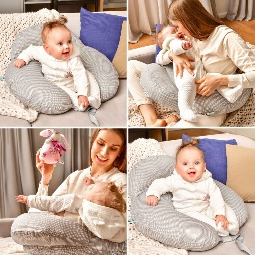 Подушка для кормления Sei Design Диванчик Серый/Бежевый 60х70х16 см 8-36177*003