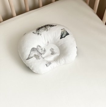 Ортопедическая подушка для новорожденных Маленькая соня Дино синий Белый/Серый 13117617