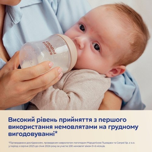 Антиколиковая бутылочка Canpol babies Natural Shape с соской Dual-zone 0m+ 150 мл 35/400
