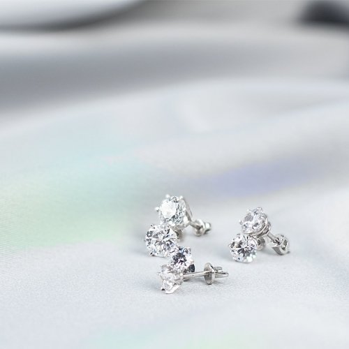 Серебряные сережки пусеты UMAX Никки 2311