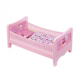 Кроватка для куклы Baby Born Zapf Creation, Сладкие сны (с постельным набором)