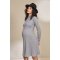 Платье для беременных и кормящих Юла Мама Elma Серый меланж DR-33.042