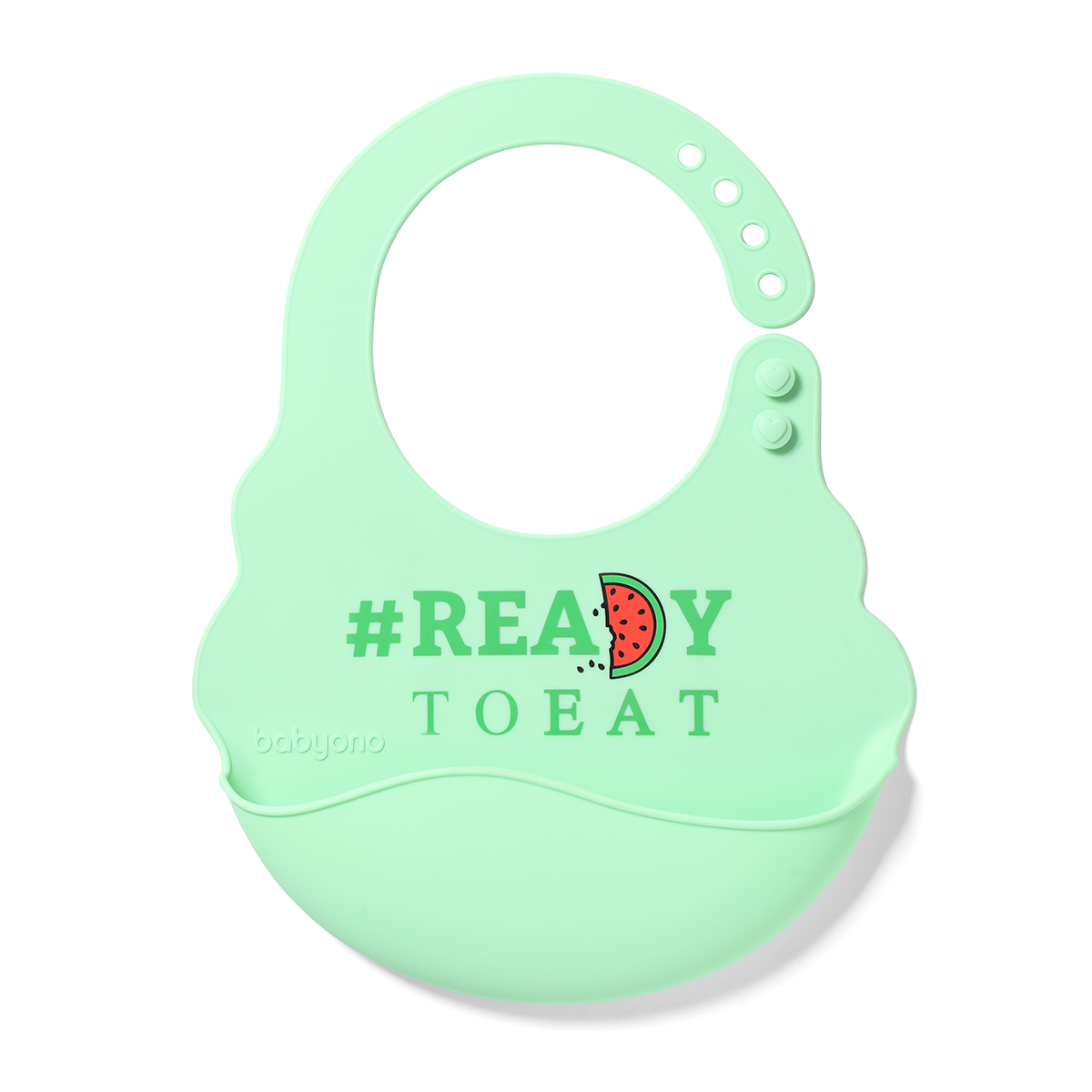 Силиконовый слюнявчик с карманом BabyOno Салатовый 829/02