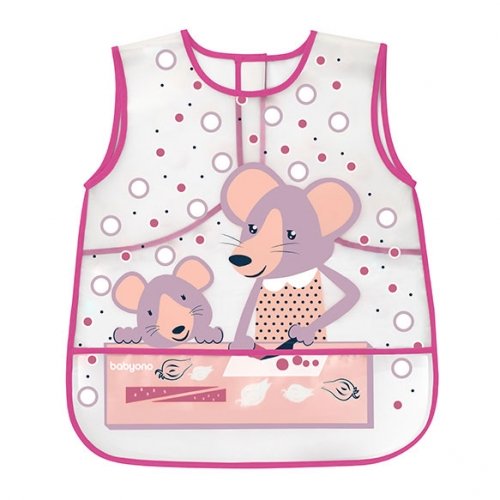 Нагрудник фартук BabyOno Креативная жизнь Розовый 840