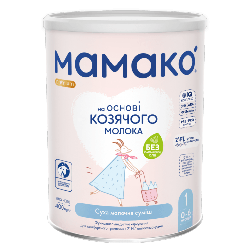 Детская смесь на основе козьего молока Mamako Premium 1 0-6 мес 400 г 1105302