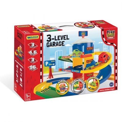 Игровой набор для детей Wader Play Tracks Garage Гараж 3 уровня 53030