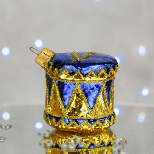 Елочная игрушка Santa Shop Барабан Синий 8 см 4820001180275