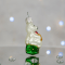Елочная игрушка Santa Shop Ведмедик новорічний Белый/Зеленый 8 см 4820001180190