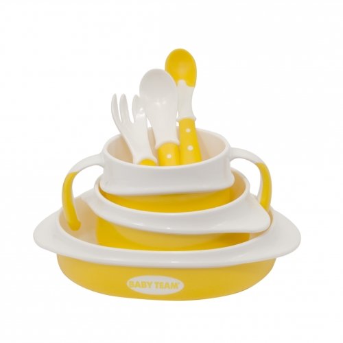 Детский набор посуды Baby Team Superior Желтый 6090