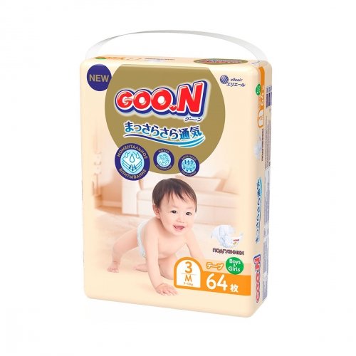 Подгузники GOO.N Premium Soft для детей 7-12 кг размер 3(M) 64 шт 863224