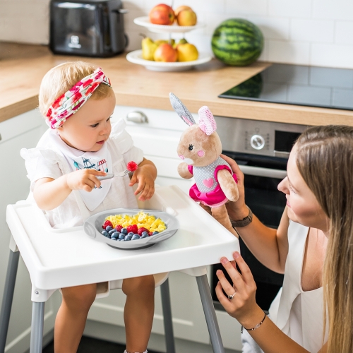 Детский набор столовых приборов из нержавеющей стали BabyOno Розовый/Серый 1065/02