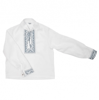 Вышиванка детская Twins Праздничная 1 - 7 лет Хлопок Белый/Графитовый 88OT-S