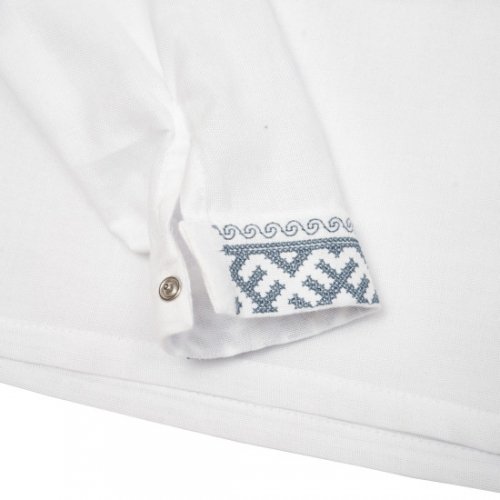 Вышиванка детская Twins Праздничная 1 - 7 лет Хлопок Белый/Графитовый 88OT-S