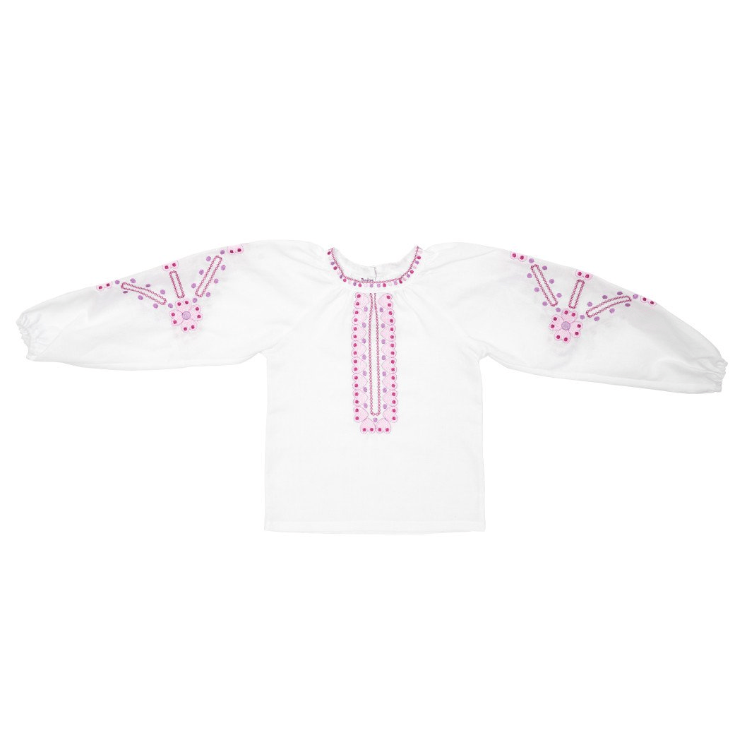 Вышиванка детская Twins 1 - 6 лет Хлопок Белый/Сиреневый 88OTSB