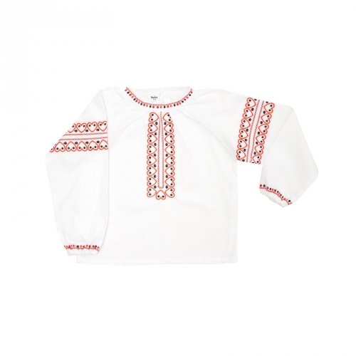 Вышиванка детская Twins Сердечки 1 - 7 лет Хлопок Белый/Красный/Черный 88OTS