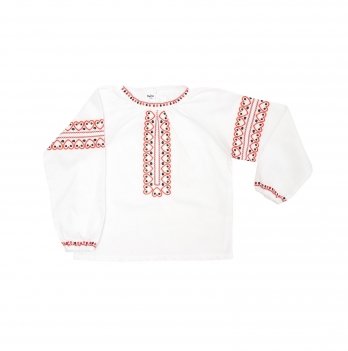 Вышиванка детская Twins Сердечки 1 - 7 лет Хлопок Белый/Красный/Черный 88OTS