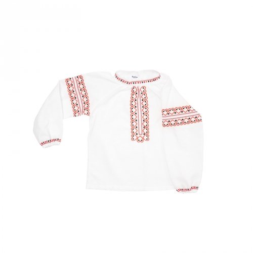 Вышиванка детская Twins Сердечки 1 - 7 лет Хлопок Белый/Красный/Черный 88OTS