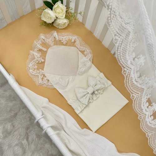 Бант на выписку Маленькая Соня Универсальный Молочный 890035