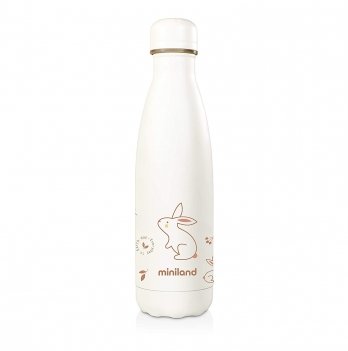 Термобутылка детская Miniland Natur bottle Bunny 500 мл Белый/Бежевый 89346