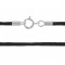 Шелковый шнурок для кулона Silvex Черный 50 см 898 1/50
